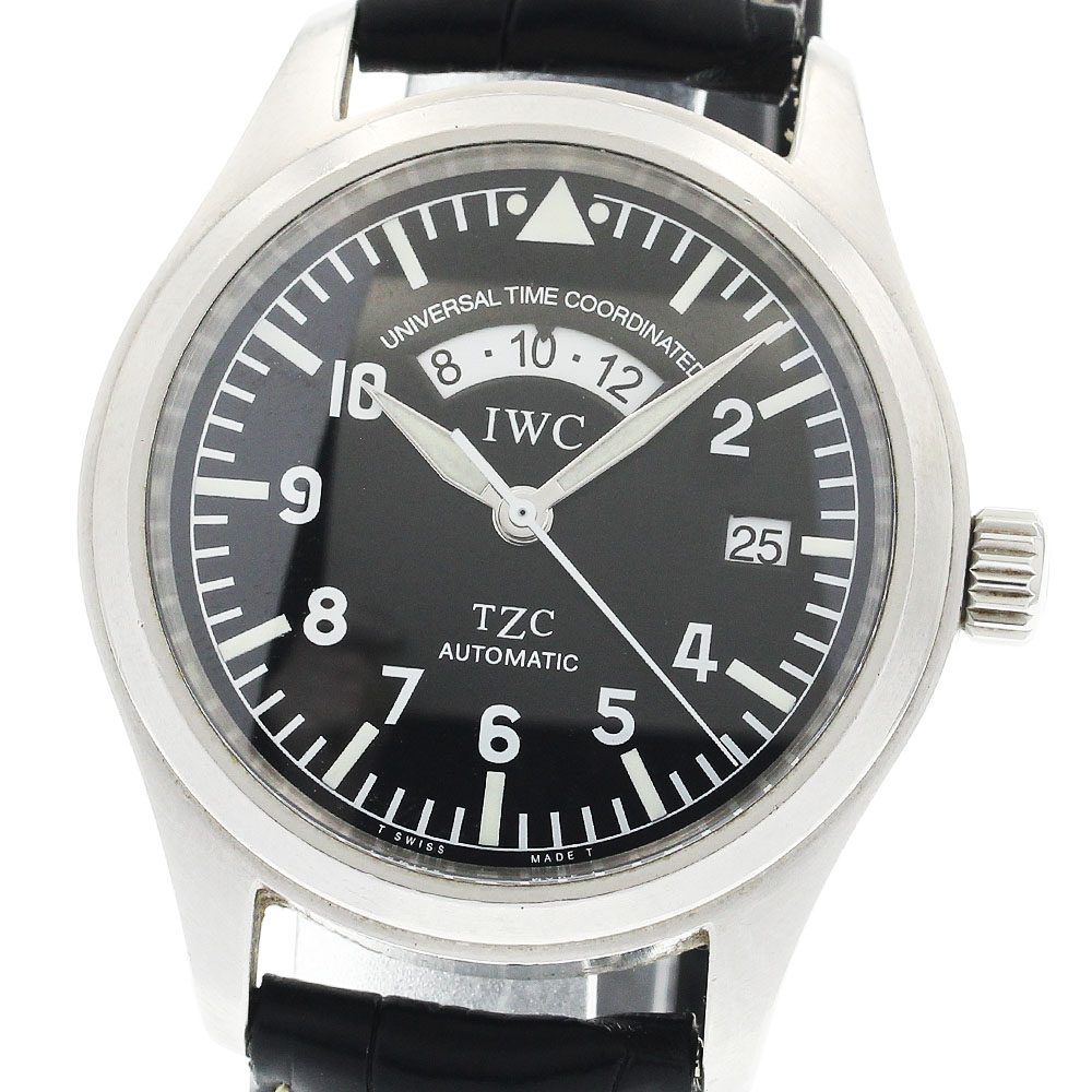 IWC IWC SCHAFFHAUSEN IW325101 フリーガー UTC デイト 自動小銃一巻き メンズ _939051【中古】