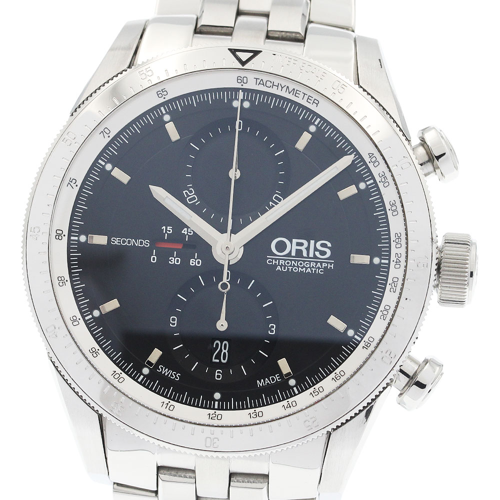 オリス ORIS 7661-01 アーティックス GT クロノグラフ 自動巻き メンズ 良品 _934781【中古】