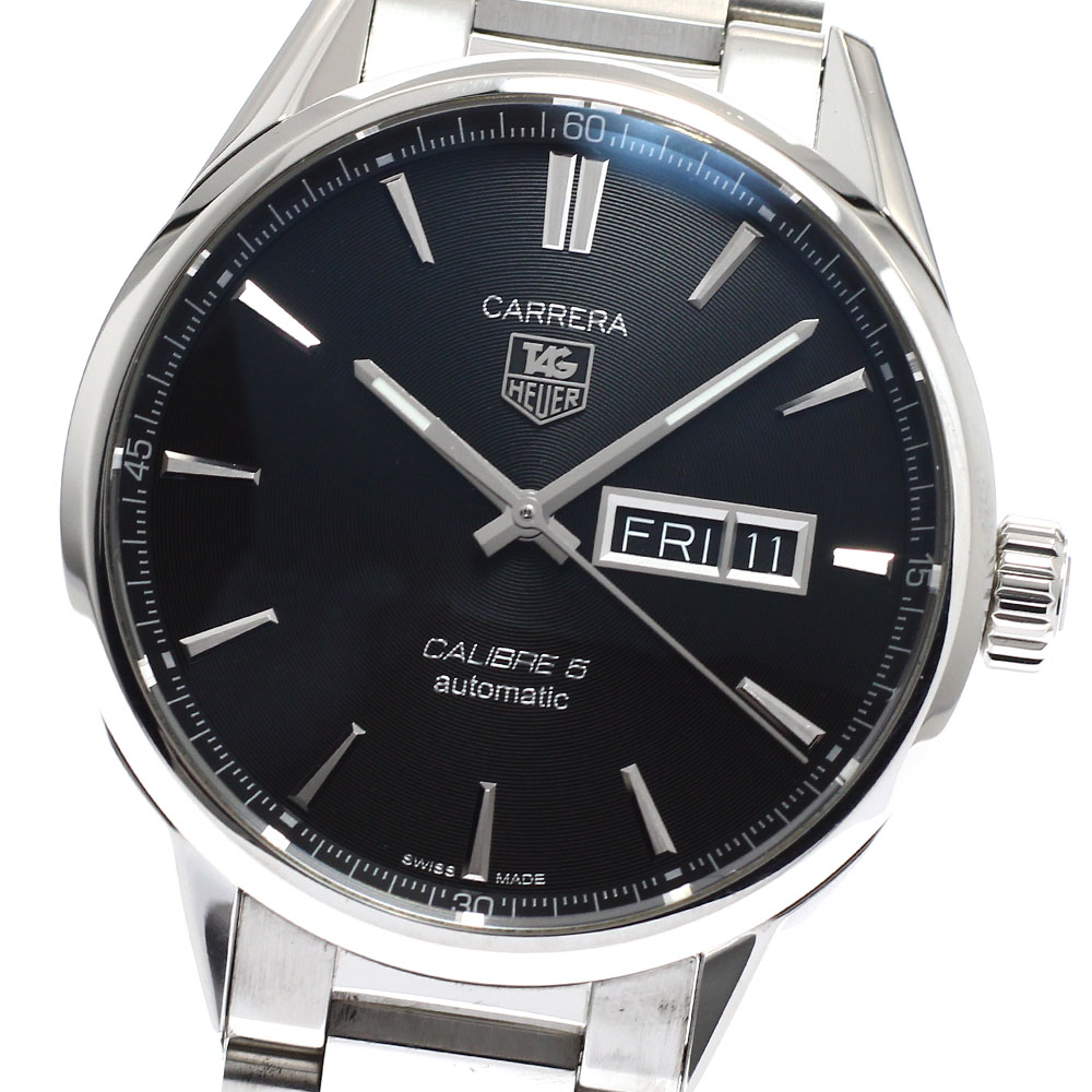 タグホイヤー TAG HEUER WAR201A-1 カレラ キャリバー5 デイデイト 自動巻き メンズ 良品 保証書付き_935135【中古】