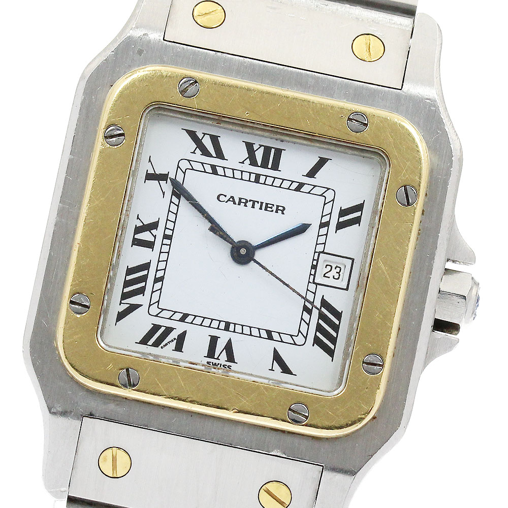 訳あり カルティエ CARTIER 81036288 サントスガルベLM デイト 自動巻き メンズ _719104【中古】 315,810円