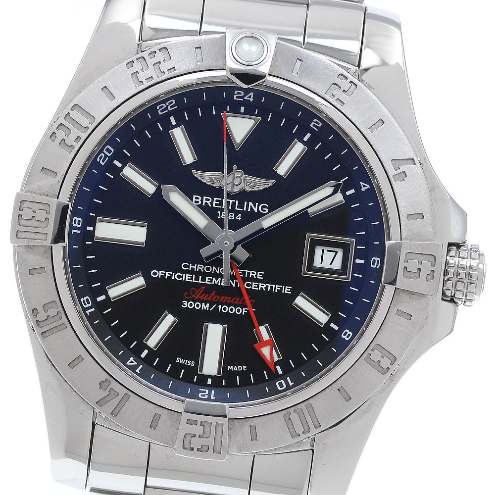 ブライト輪っか BREITLING A32390 アベンジャー2 GMT デイト 自動小銃一巻き メンズ 御墨付き付き添い人_939030【中古】