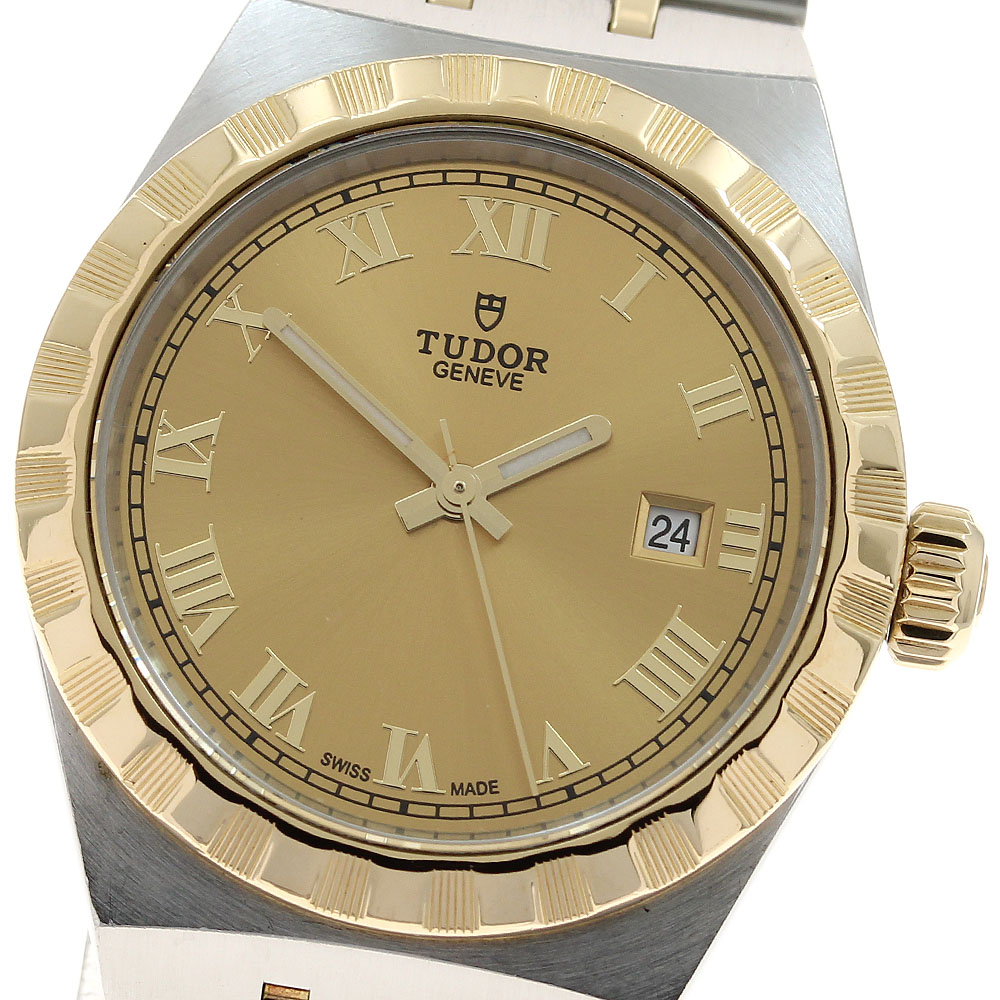チュードル TUDOR 28303 ロイヤル デイト YGコンビ 自動巻き レディース _933109【中古】