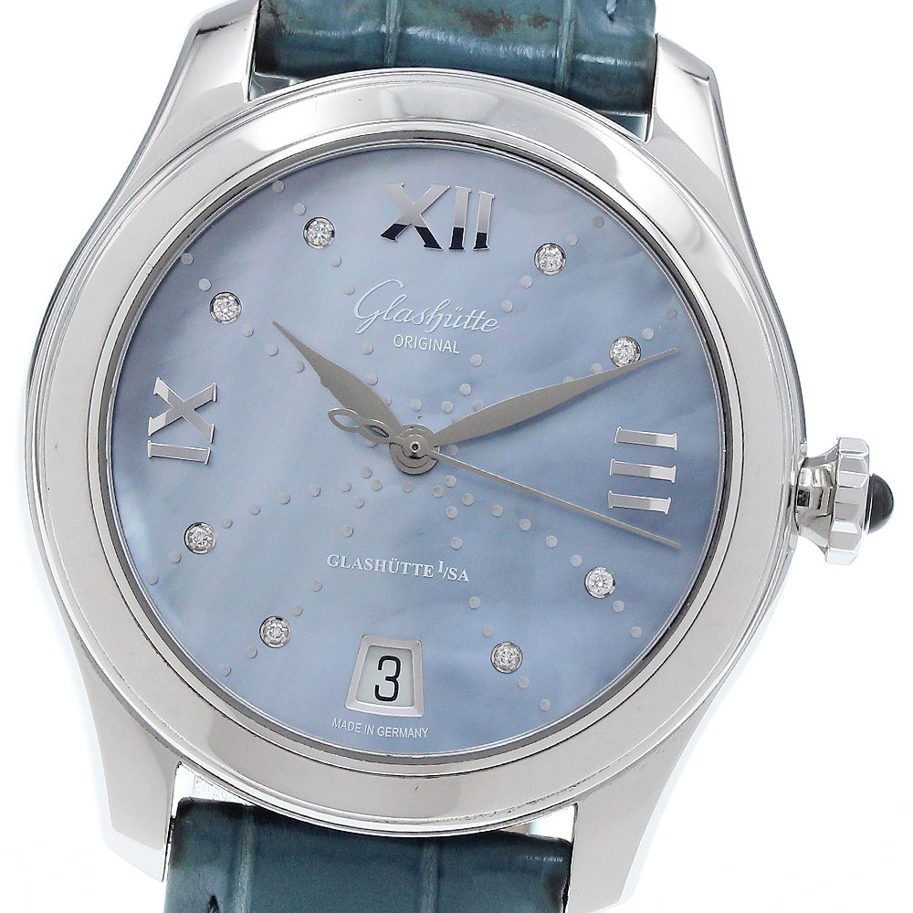 グラスヒュッテ・オリジナル GLASHUTTE ORIGINAL 1-39-22-11-02-44 レディ・セレナーデ 8Pダイヤ 自動巻き レディース 保証書付_934179【中古】｜CLOSER