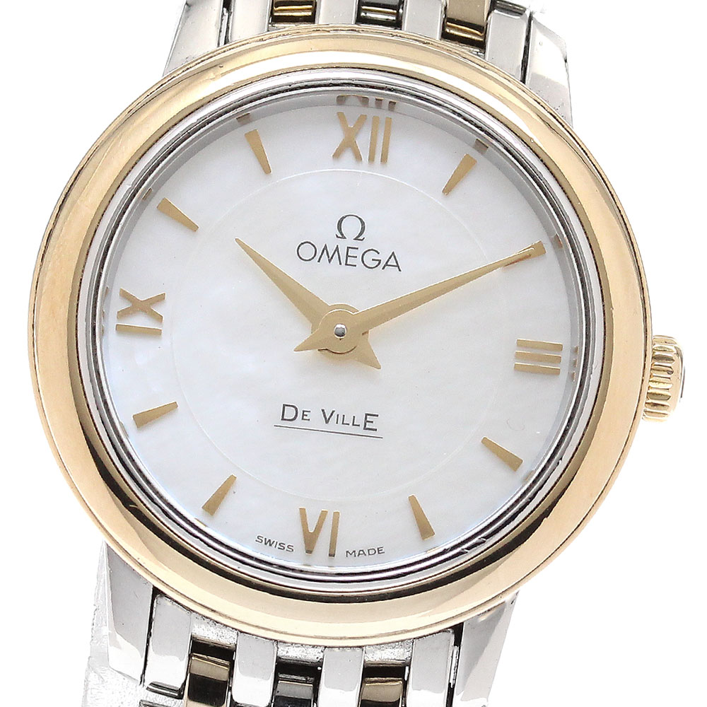 オメガ OMEGA 424.20.24.60.05.001 デビル プレステージ YGベゼル クォーツ レディース _937501【中古】