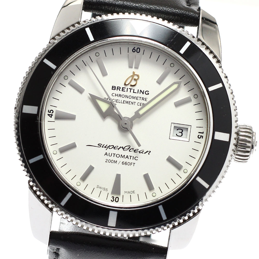 ブライト輪っか BREITLING A1732124/G717 百貨店大海原 ヘリテージ42 デイト 自動小銃一巻き メンズ 箱・お墨付き付き添い人_935888【中古】