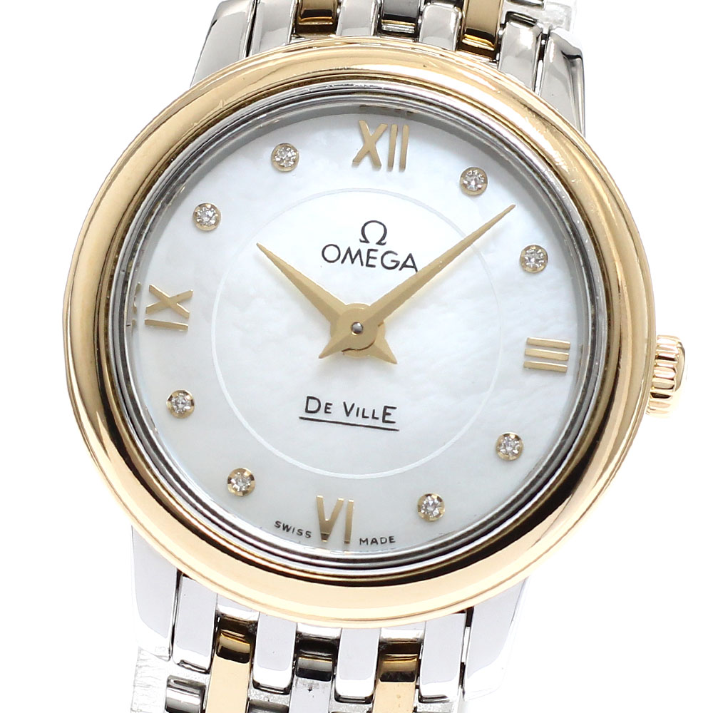 オメガ OMEGA 424.20.24.60.55.001 デビル プレステージ 8Pダイヤ クォーツ レディース 美品 _935950【中古】｜CLOSER