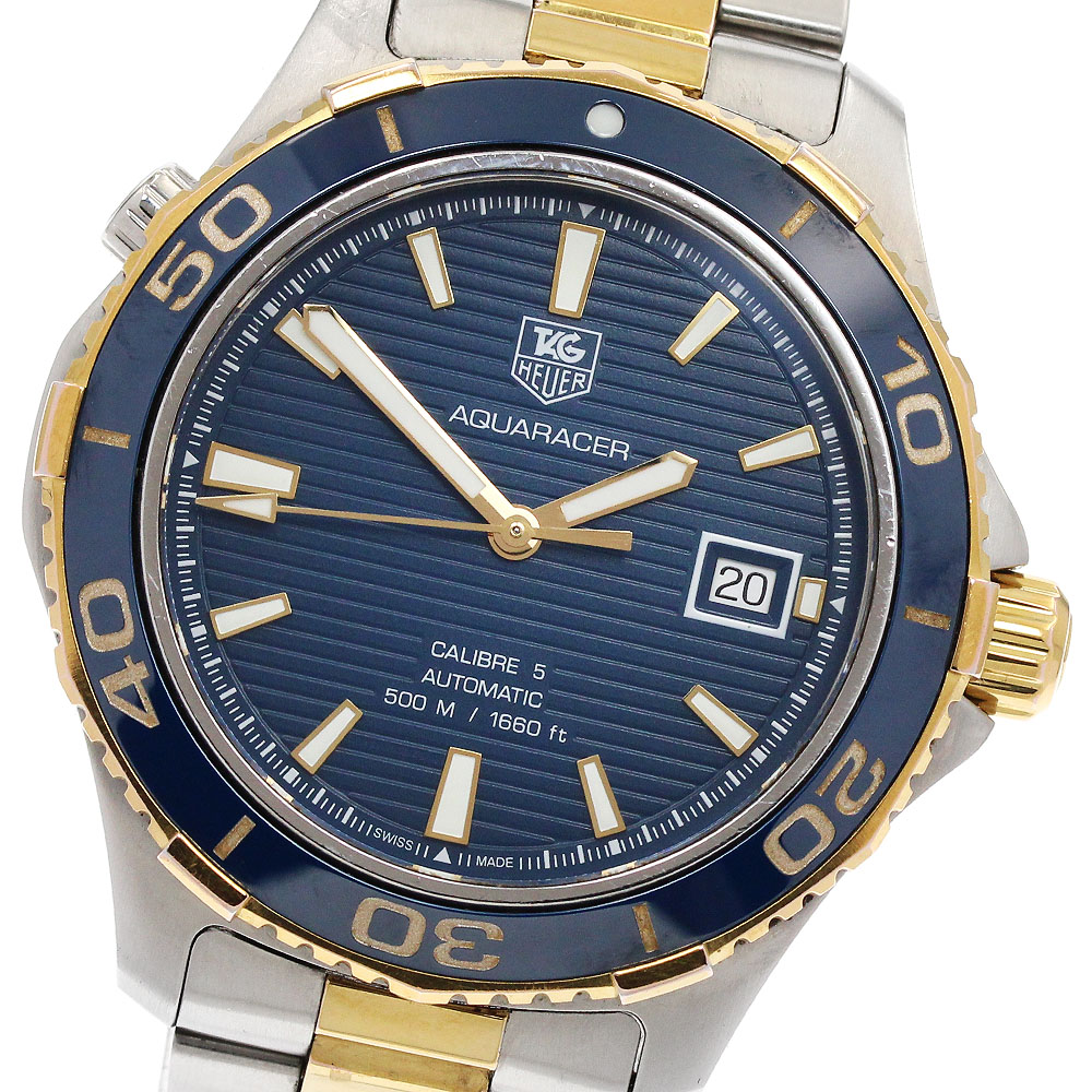 タグホイヤー TAG HEUER WAK2120.BB0835 アクアレーサー キャリバー5 デイト 自動小銃一巻き メンズ 御墨付き付き添い人_938293【中古】