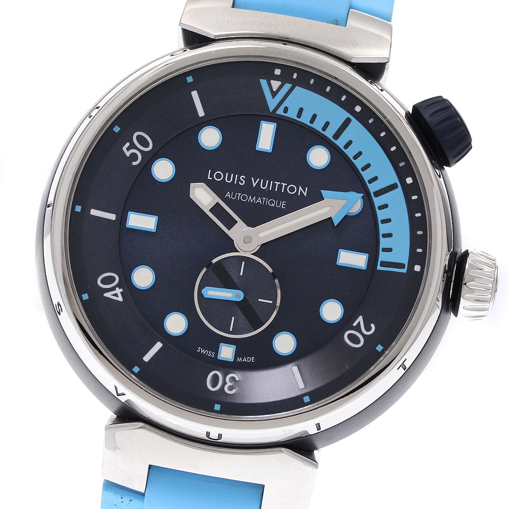 ルイ・ヴィトン LOUIS VUITTON QA121 タンブール ストリート ダイバー 自動巻き メンズ 良品 _938957【中古】