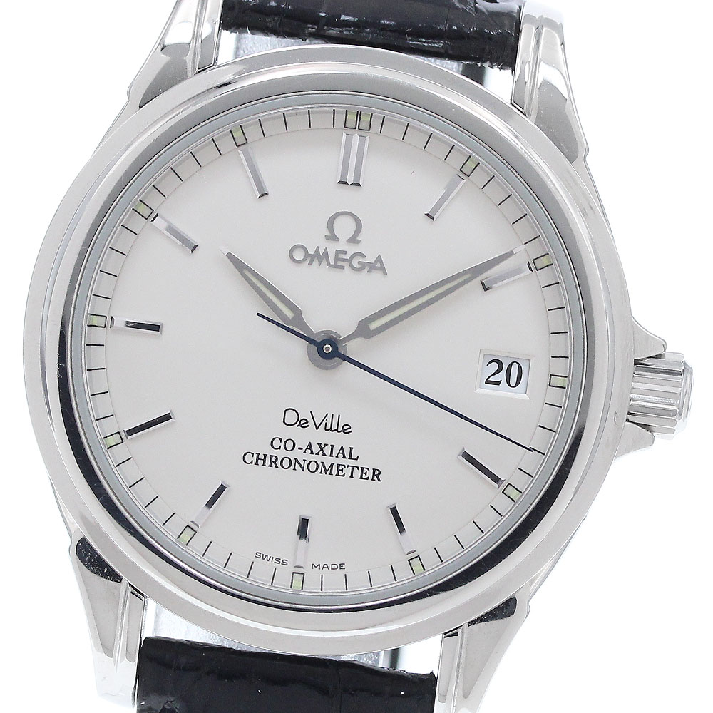 胴締め訳あり ゼロ OMEGA 4861.31.32 天魔波旬 コーアクシャル デイト 自動小銃一巻き メンズ 箱・御墨付き付き添い人_939157【中古】