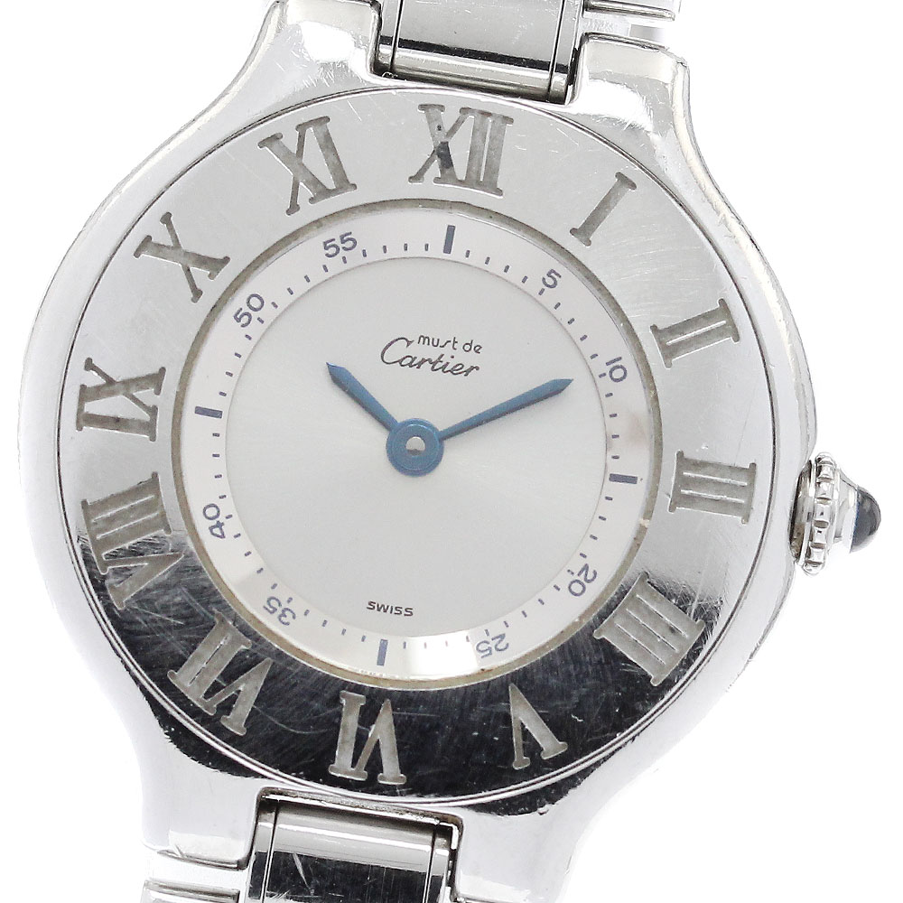 カルティエ CARTIER W10109T2 マスト21 ヴァンティアン クォーツ レディース 保証書付き_936194【中古】