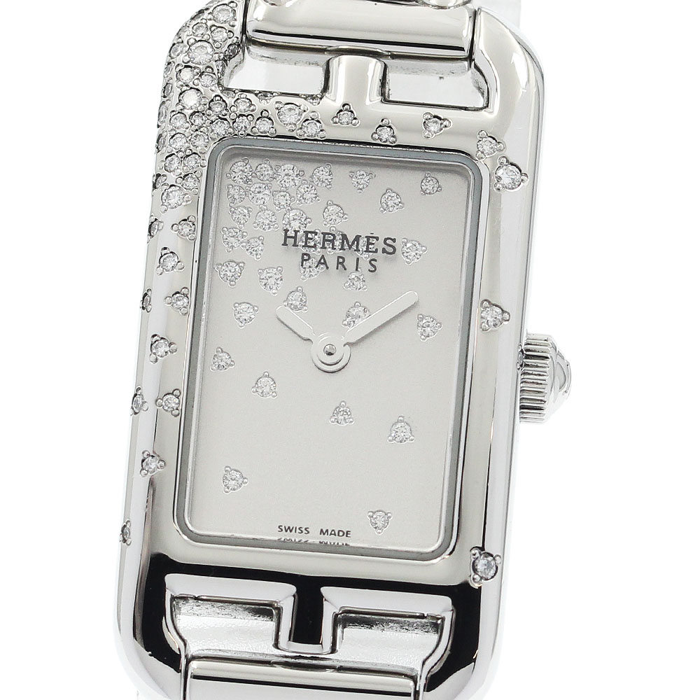 エルメス HERMES NA2.131 ナンタケット ミニ ジュテ・ドゥ・ディアマン クォーツ レディース 保証書付き_936349【中古】