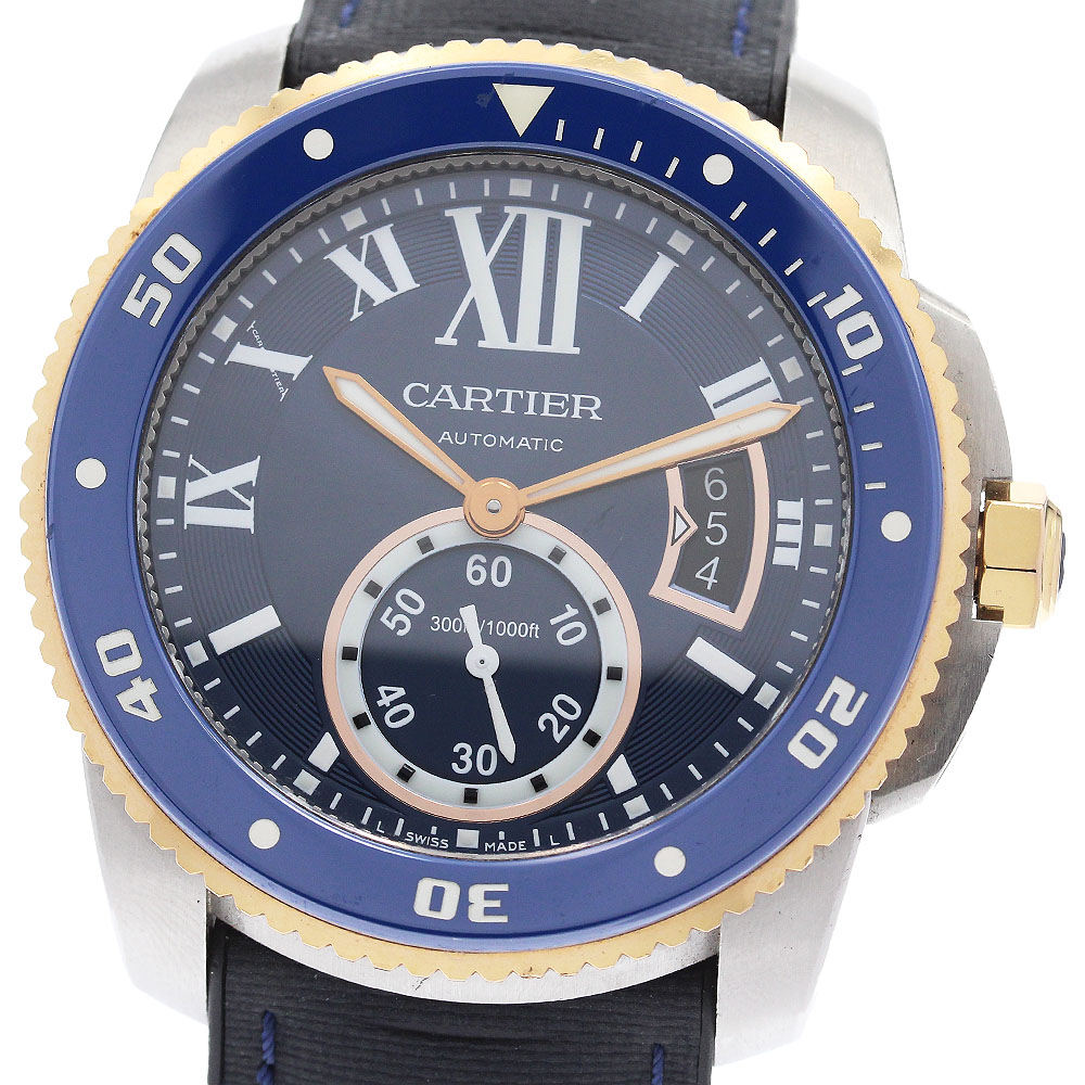 ベルト訳あり カルティエ CARTIER W2CA0008 カリブルドゥカルティエ ダイバー デイト 自動巻き メンズ _936403【中古】