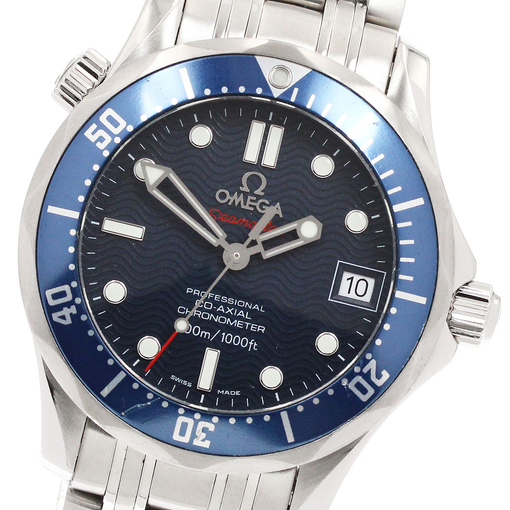 ゼロ OMEGA 2222.80 シーマスター300 デイト コーアクシャル 自動小銃一巻き ボーイズ _899579【中古】