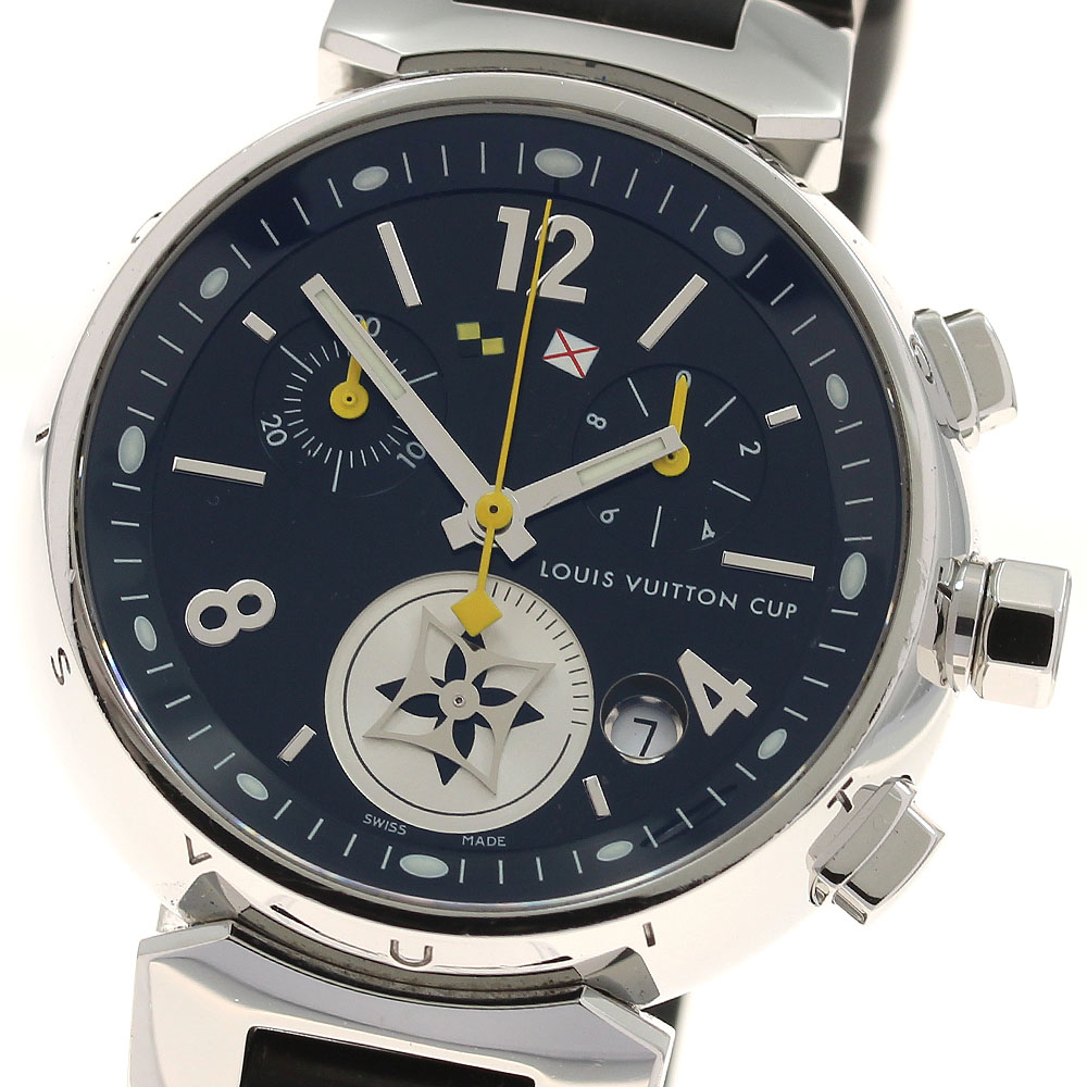 ルイ・ヴィトン LOUIS VUITTON Q132G タンブール ラブリーカップMM クロノグラフ 石英 ボーイズ 良品 _937084【電子ボルト10】【中古】