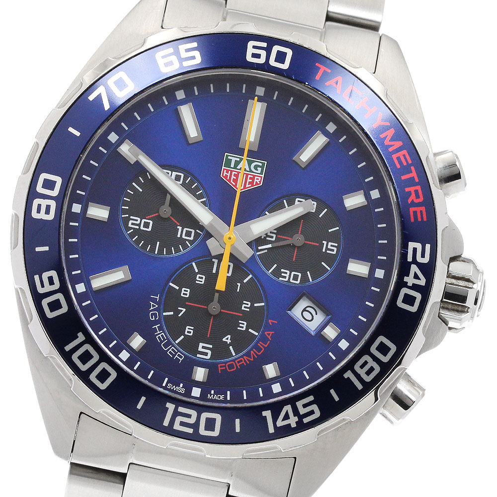 タグホイヤー TAG HEUER CAZ101AB フォーミュラー1 赤いことブル 一ころ クロノグラフ 水晶 メンズ 良品 箱・御墨付き付き添い人_938353【中古】 腕時計-メンズ腕時計