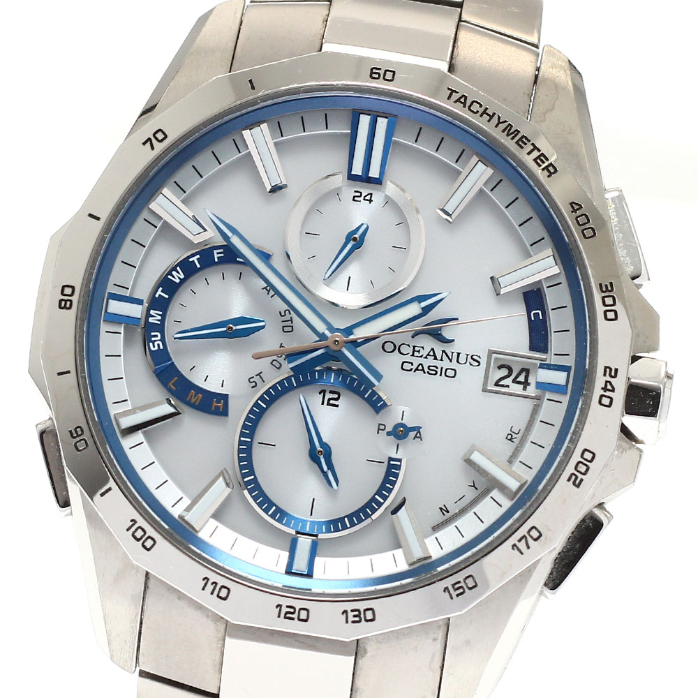 カシオ CASIO OCW-S4000F-7AJF オシアナス マンタ ソーラー電波 メンズ 箱・保証書付き_939609【中古】|CLOSER
