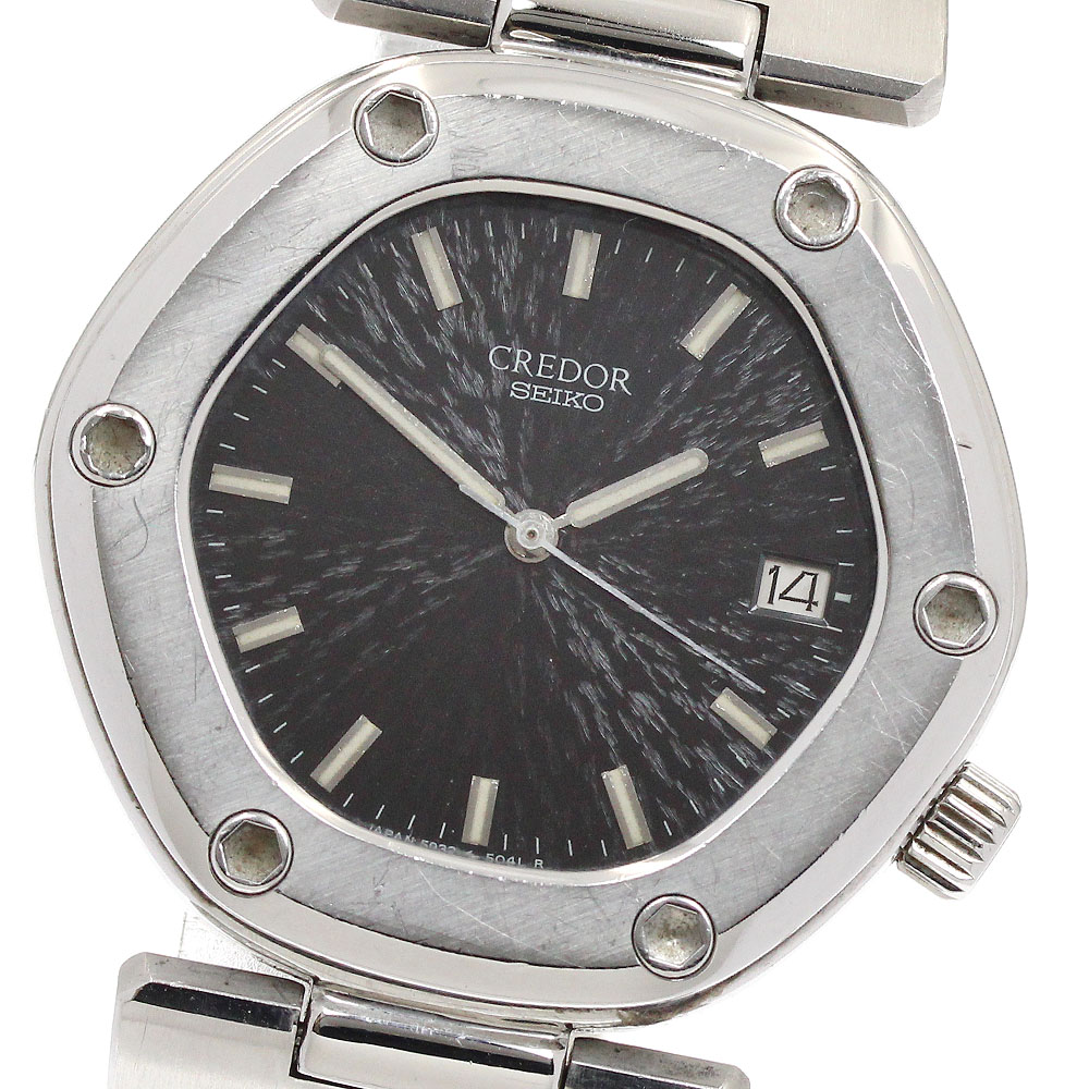 セイコー SEIKO GKEH018/5932-5020 クレドール ロコモティブ ファーストモデル ジェラルドジェンタデザイン クォーツ メンズ _937527【中古】