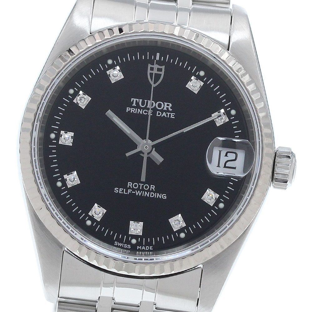 チュードル TUDOR 72034 プリンスデイト 10Pダイヤ WGベゼル 自動巻き ボーイズ _939069【中古】