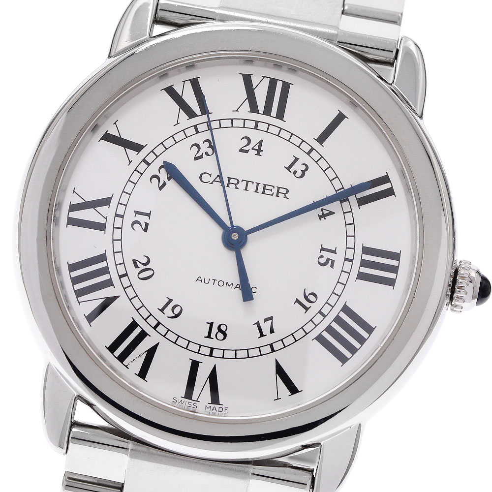 カルティエ CARTIER WSRN0012 ロンドソロ 自動小銃一巻き メンズ 御墨付き付き添い人_939585【中古】
