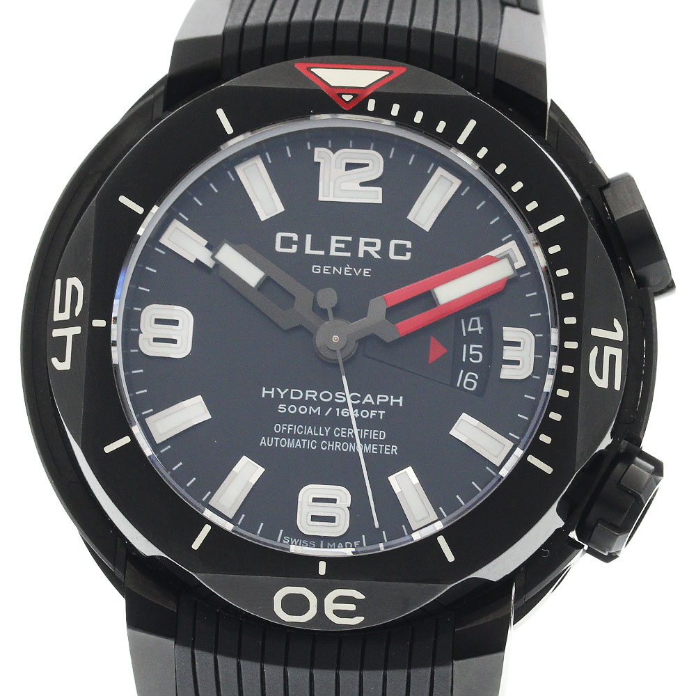 クレール CLERC H1-4R.2.5 ハイドロスカフ デイト 自動巻き メンズ 極美品 箱・保証書付き_939828【中古】