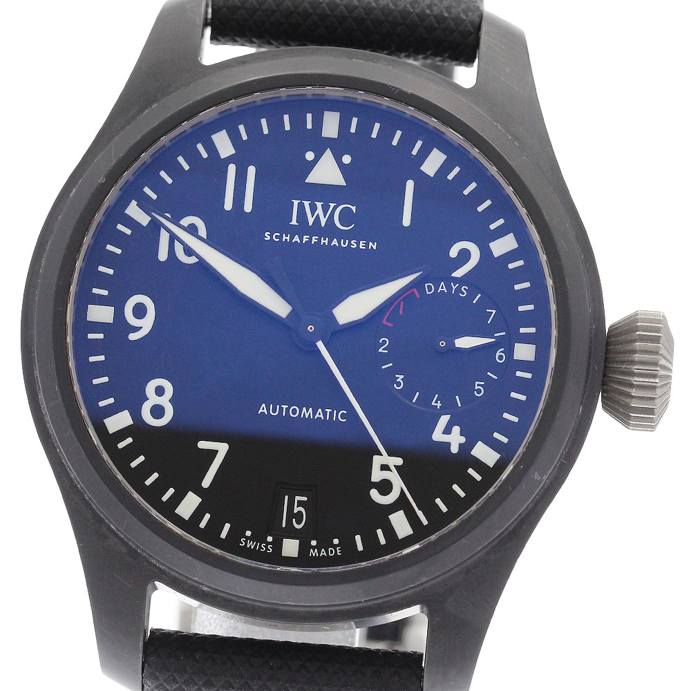 IWC IWC SCHAFFHAUSEN IW502001 ビッグパイロットウォッチ トップガン 7DAYS 自動巻き メンズ 良品 保証書付き_940138【中古】｜CLOSER