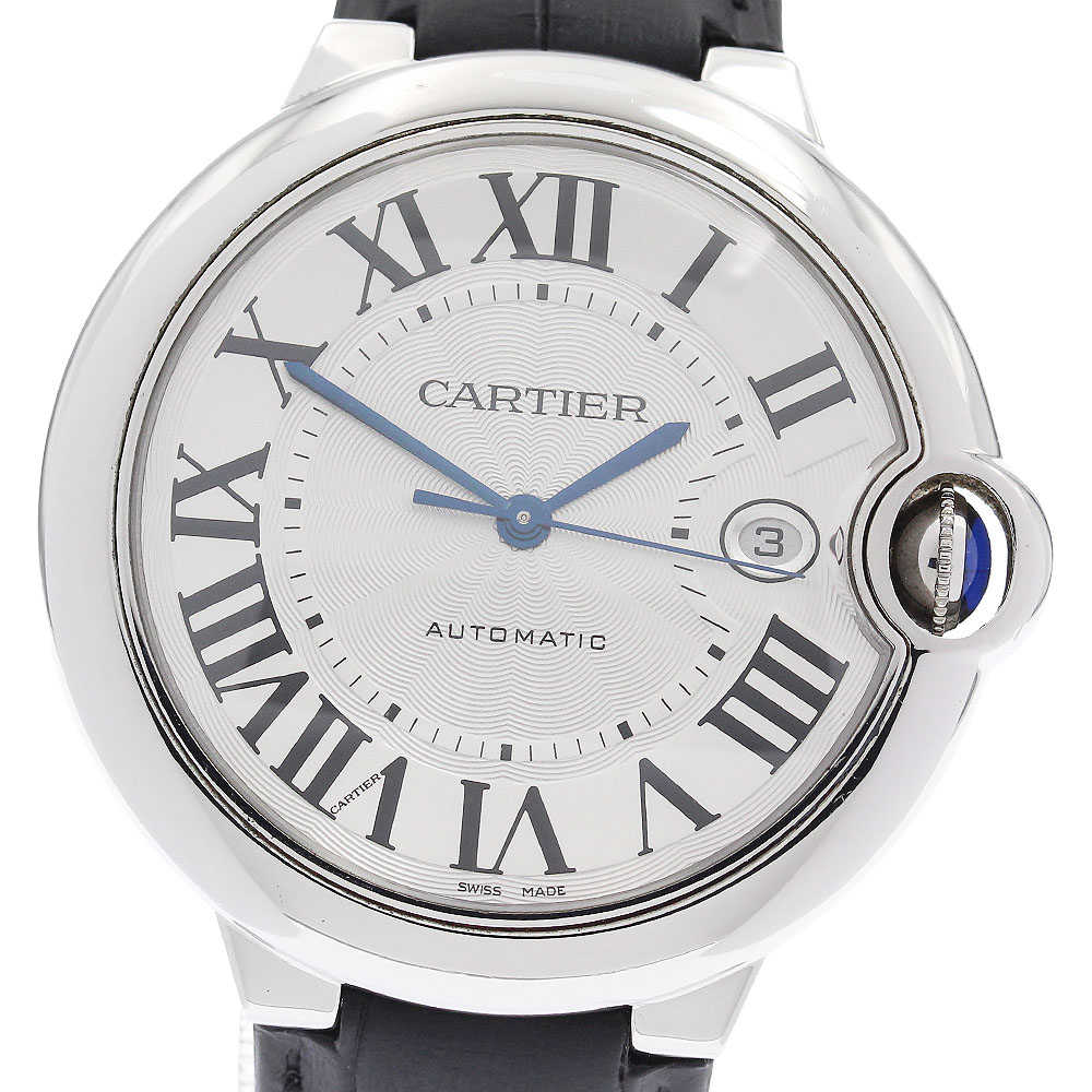 カルティエ CARTIER W69016Z4 バロンブルー 42ｍｍ デイト 自動巻き メンズ _933812【中古】