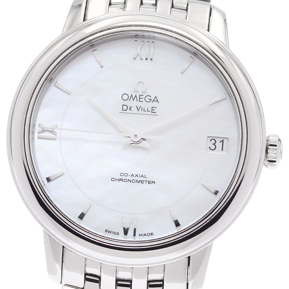 オメガ OMEGA 424.10.33.20.05.001 デビル プレステージ コーアクシャル 自動巻き レディース 保証書付き_938948【中古】