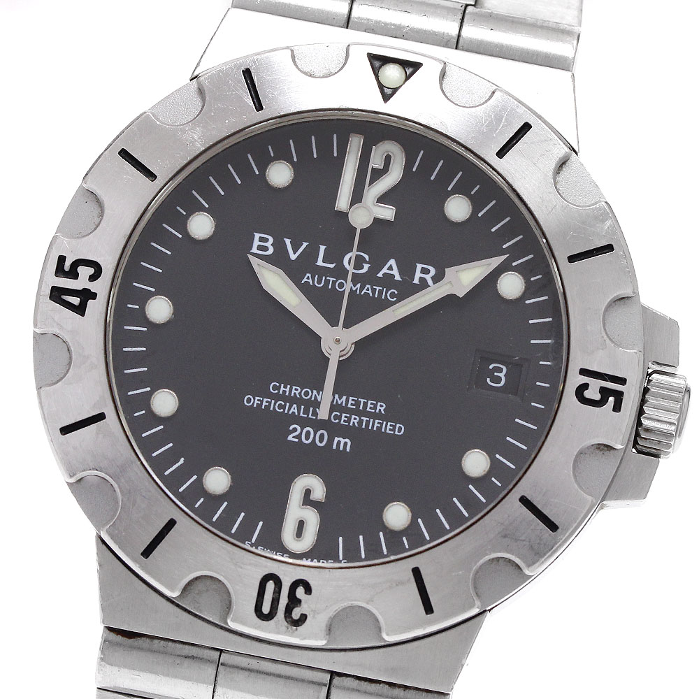 ブルガリ BVLGARI SD38S ディアゴノ スクーバ デイト 自動巻き メンズ _939245【中古】