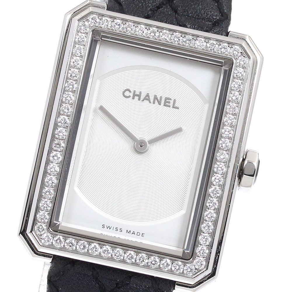 シャネル CHANEL H6955 彼氏 ダイヤベゼル 石英 ボーイズ 内箱付き添い人_939253【中古】