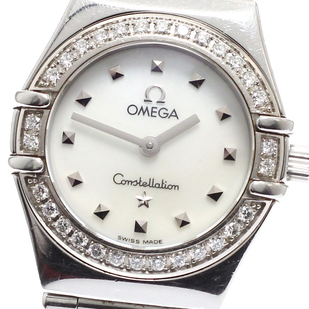 オメガ OMEGA 1367.79 コンステレーション ミニ アイリス マイチョイス ダイヤベゼル クォーツ レディース 極美品 保証書付き_861427 OMEGA - オメガ OMEGA 1367.79 コンステレーション ミニ アイリス マイ