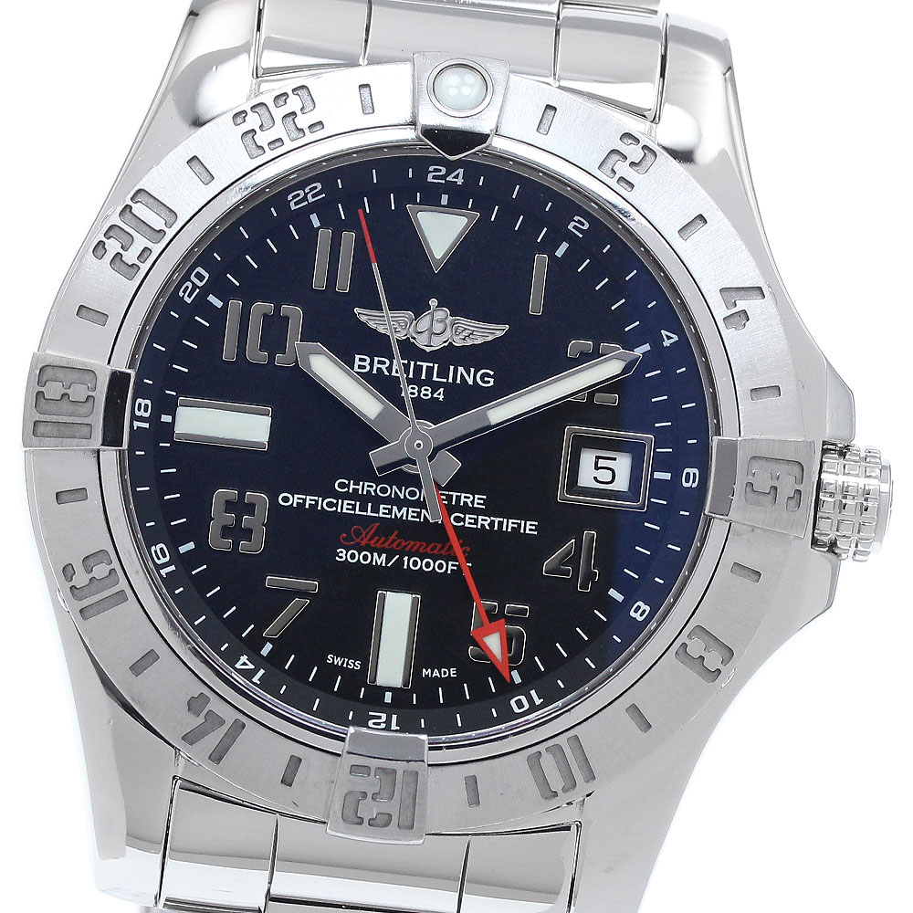 ブライト輪っか BREITLING A32390 アベンジャー2 GMT デイト 自動小銃一巻き メンズ 箱・御墨付き付き添い人_938508【中古】