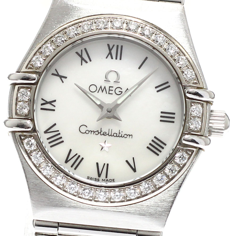 ゼロ OMEGA 1466.61 コンステレーション ミニ ダイヤベゼル 石英 レディース 御墨付き付き添い人_939422【中古】