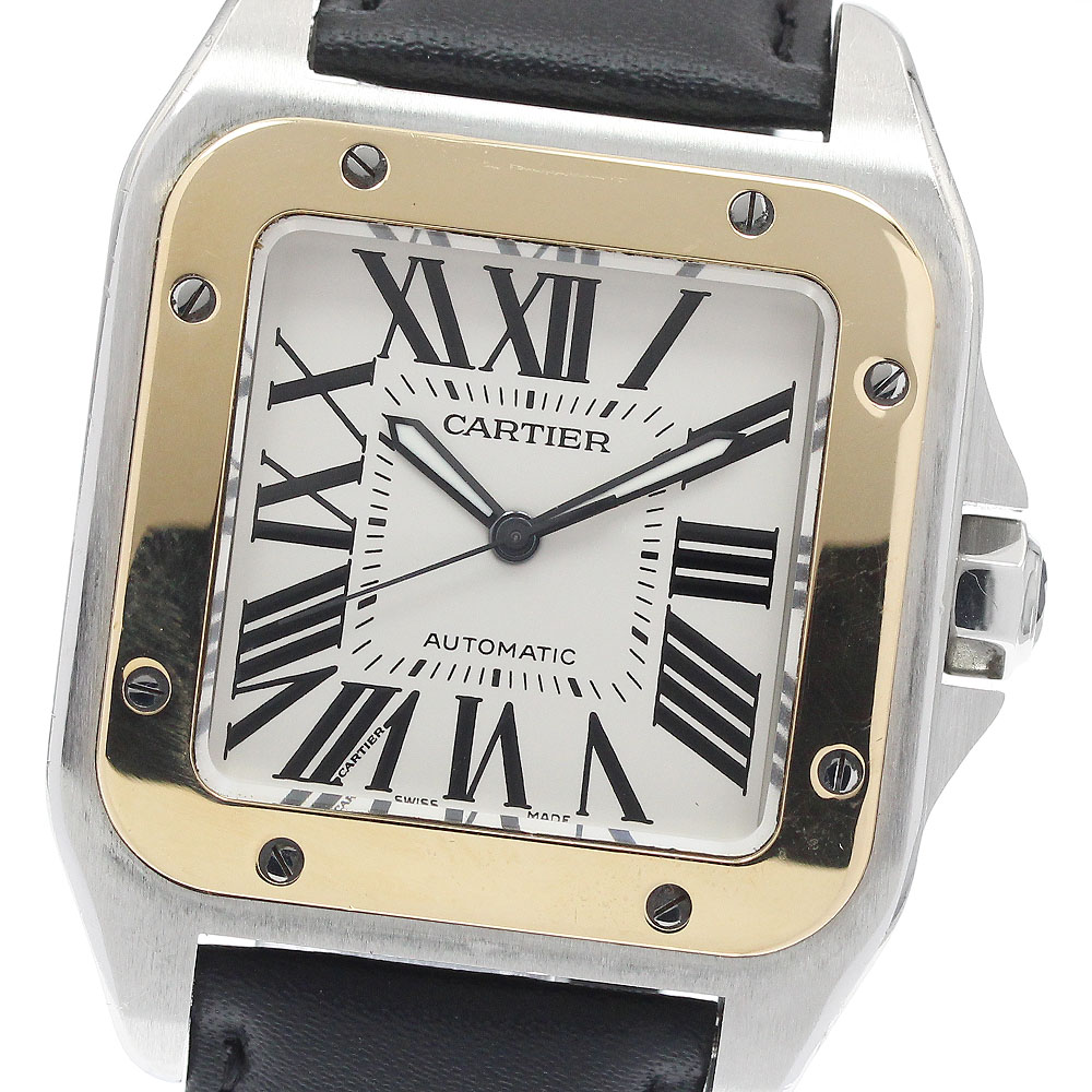 カルティエ CARTIER W20077X7 サントス100 LM 自動巻き メンズ _913922【中古】