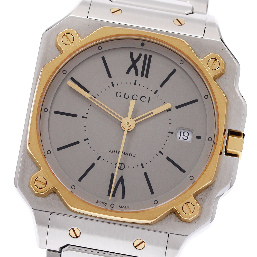 グッチ GUCCI YA166403 G-Flat デイト 自動小銃一巻き メンズ 良品 箱付き添い人_938277【中古】