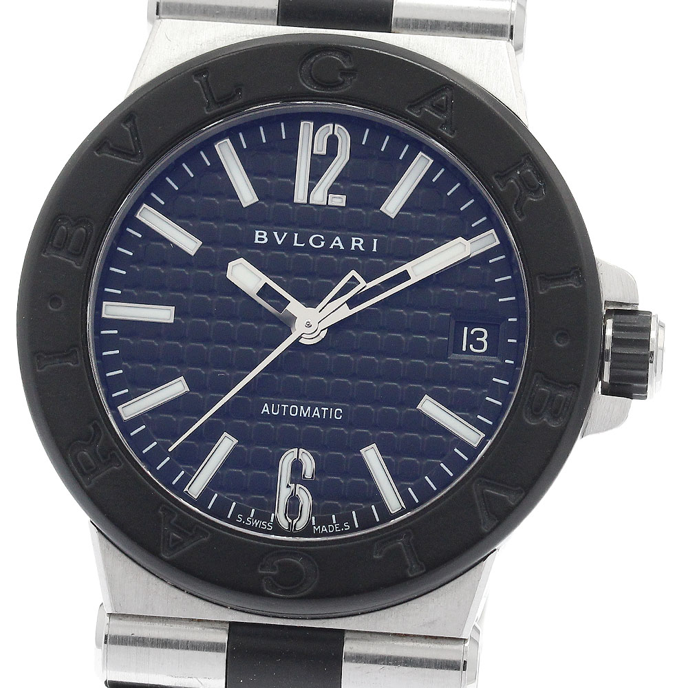 ブルガリ BVLGARI DG35SV ディアゴノ デイト 自動巻き メンズ 箱・保証書付き_939774【中古】