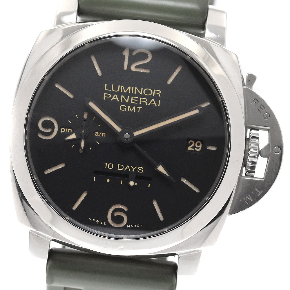 パネライ PANERAI PAM00533 ルミノール 10デイズ GMT アッチャイオ デイト 自動巻き メンズ 箱・保証書付き_940139【中古】|CLOSER