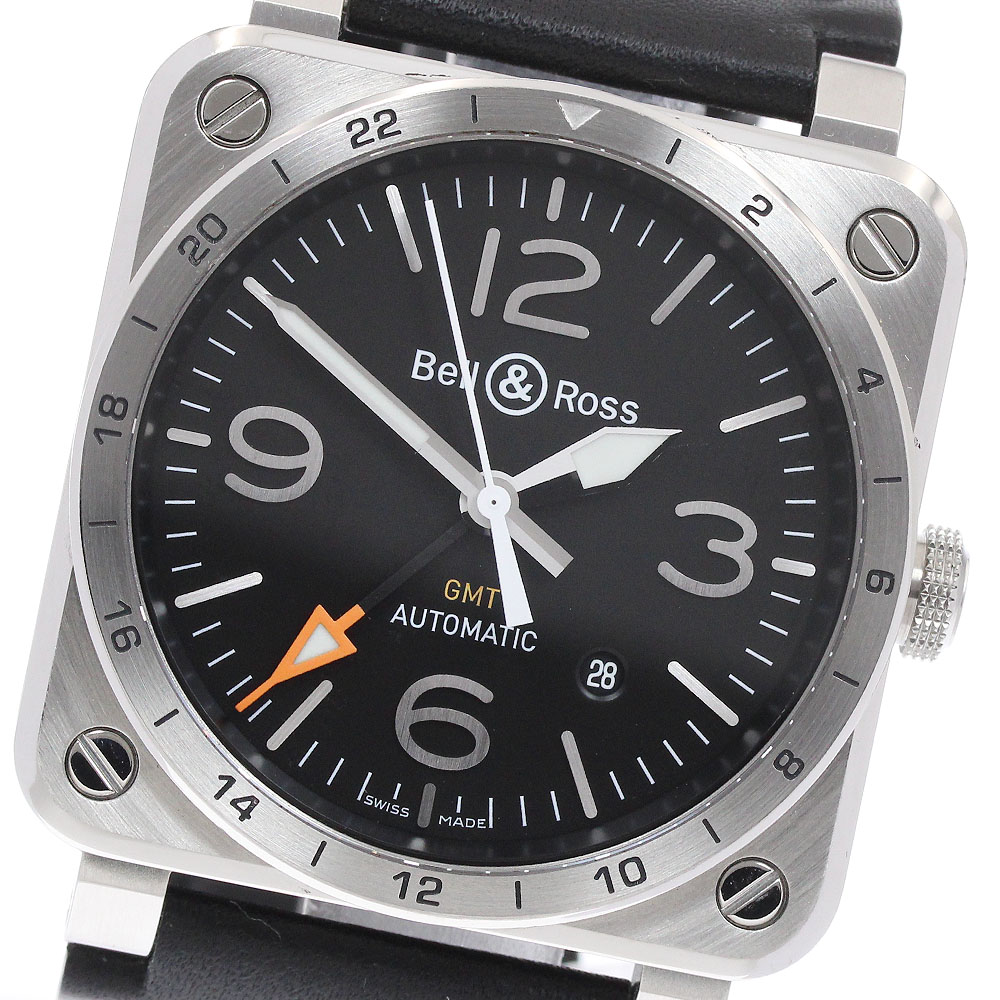 呼びりん＆天使の都市 Bell＆Ross BR03-93-S BR03 GMT デイト 自動小銃一巻き メンズ お墨付き付き添い人_939683【中古】