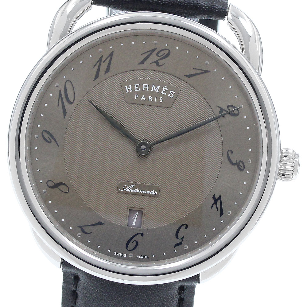 エルメス HERMES AR8.61aq アルソー デイト 自動巻き メンズ 良品 内箱付き_941241【中古】｜CLOSER 141,900円