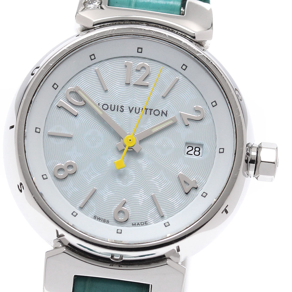ルイ・ヴィトン LOUIS VUITTON Q121V タンブール デイト 石英 レディース _941309【中古】