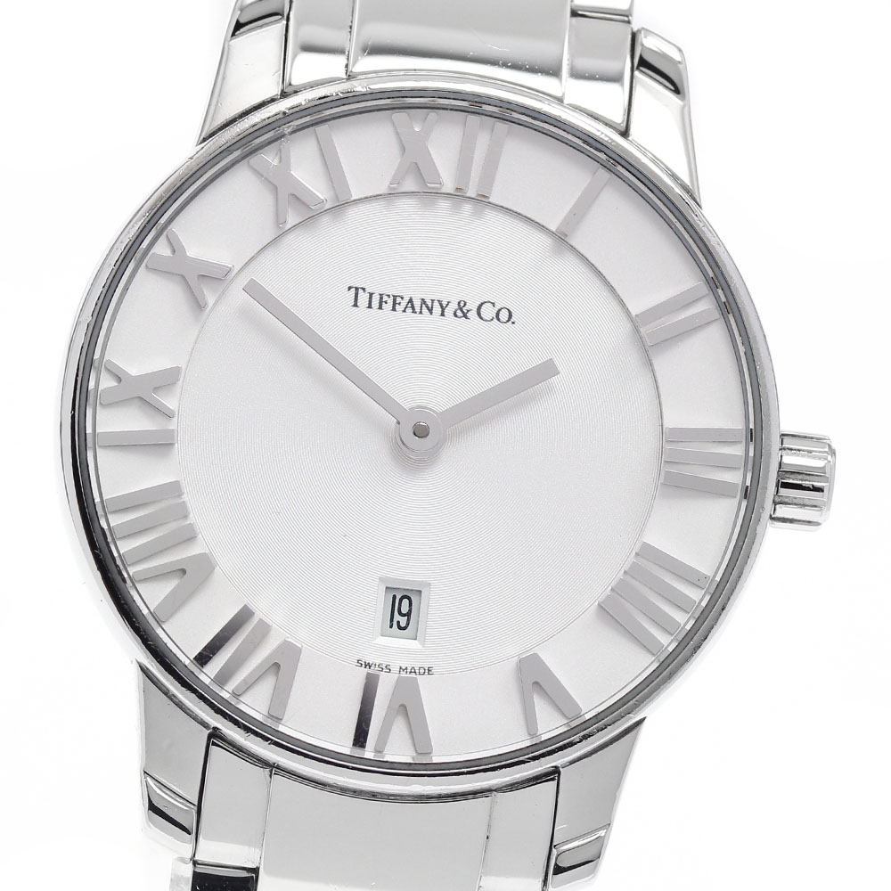 ティファニー TIFFANY\u0026Co. アトラスドーム デイト 石英 レディース _934794【中古】