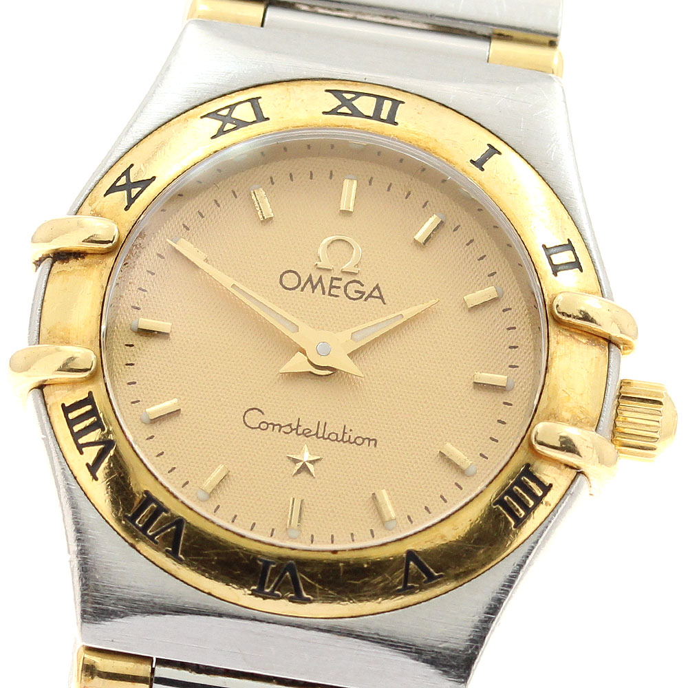 ゼロ OMEGA 1362.10 コンステレーション ミニ YGベゼル 二分の一赤ちょうちん 石英 レディース 御墨付き付き添い人_938354【中古】