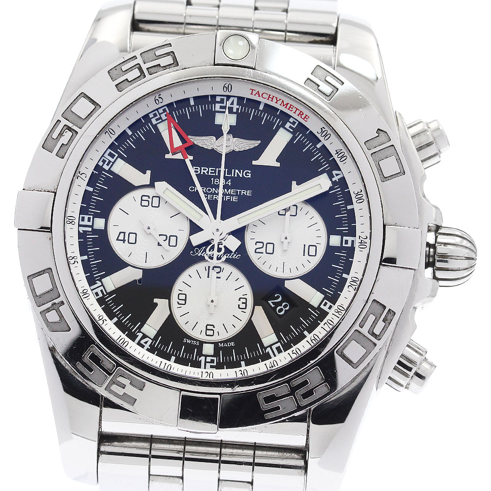 訳あり ブライトリング BREITLING AB0410 クロノマット GMT デイト 自動巻き メンズ _939537【中古】
