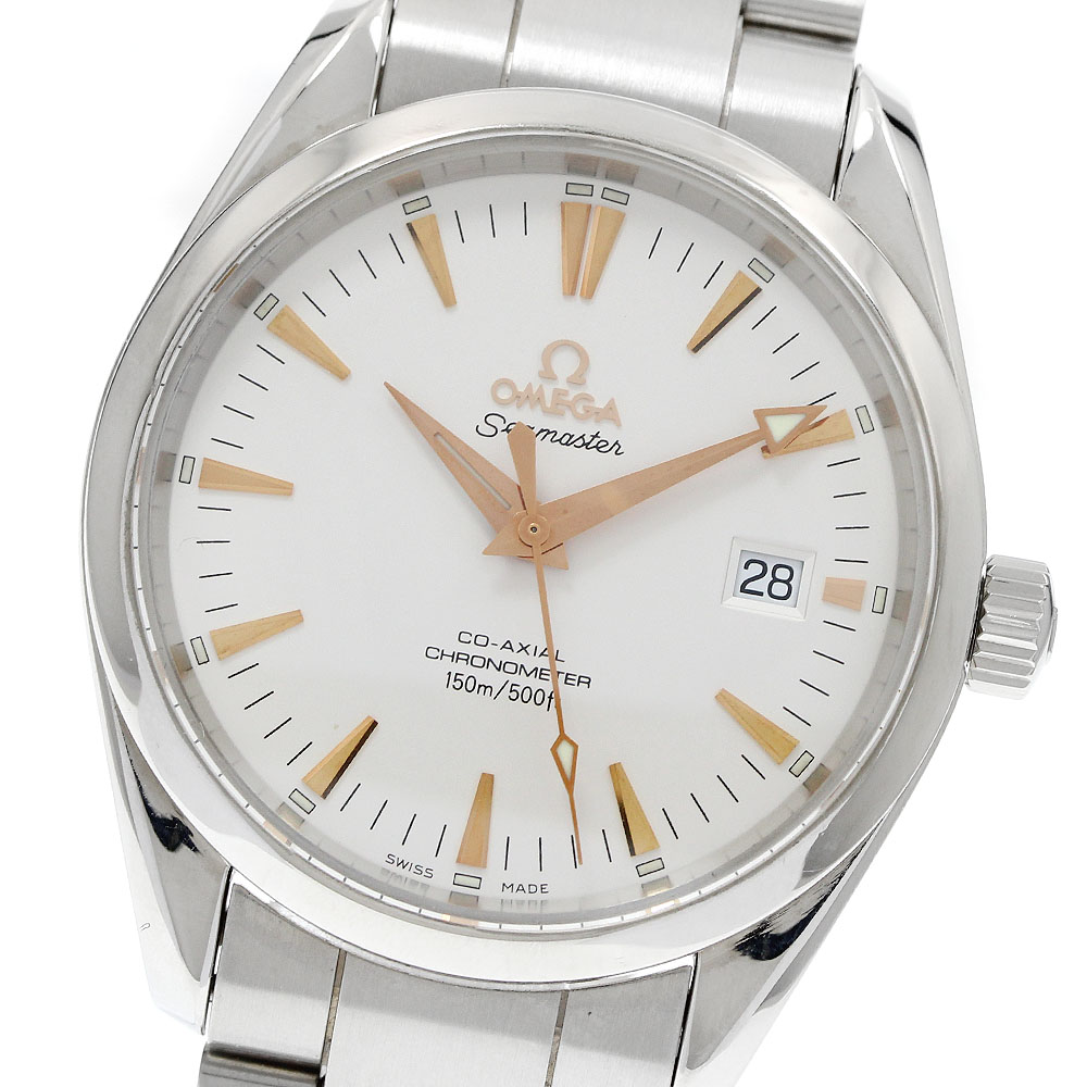 ゼロ OMEGA 2503.34 シーマスター アクアテラ コーアクシャル デイト 自動小銃一巻き メンズ 良品 _903266【中古】