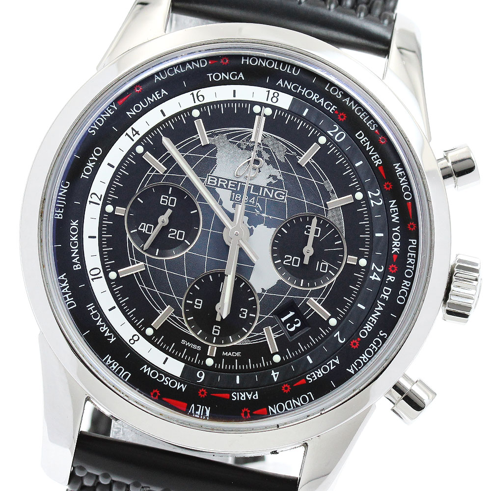 訳あり ブライトリング BREITLING AB0510 トランスオーシャン クロノグラフ ユニタイム 自動巻き メンズ 箱・保証書付き_930715【中古】
