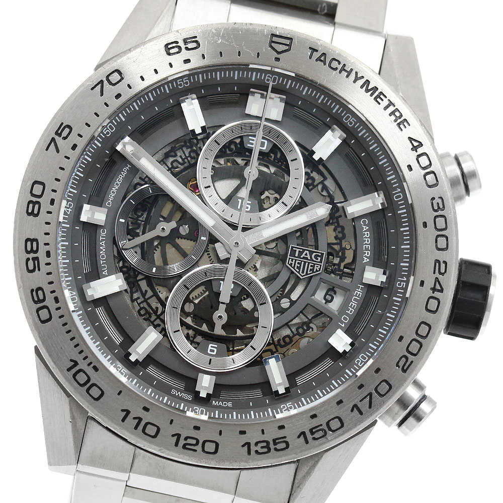 タグホイヤー TAG HEUER CAR2A8A カレラ キャリバーホイヤー01 クロノグラフ 自動小銃一巻き メンズ 御墨付き付き添い人_940220【中古】