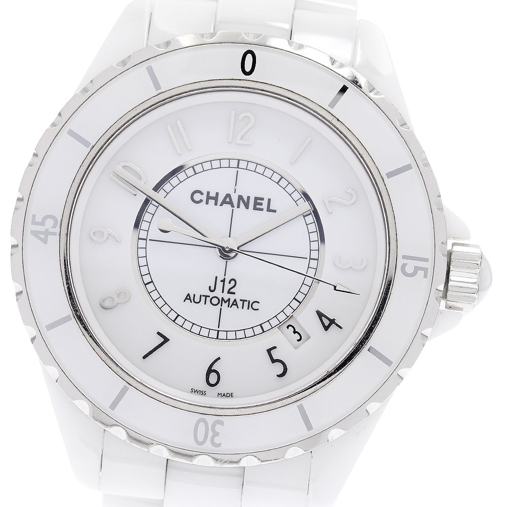 シャネル CHANEL H2981 J12 白陶器 自動小銃一巻き メンズ _940317【中古】