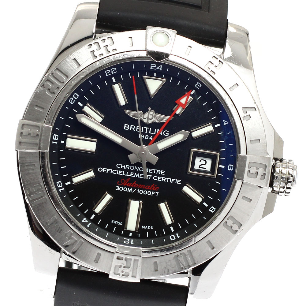 ブライト輪っか BREITLING A32390 アベンジャー2 GMT デイト 自動小銃一巻き メンズ 御墨付き付き添い人_940353【中古】
