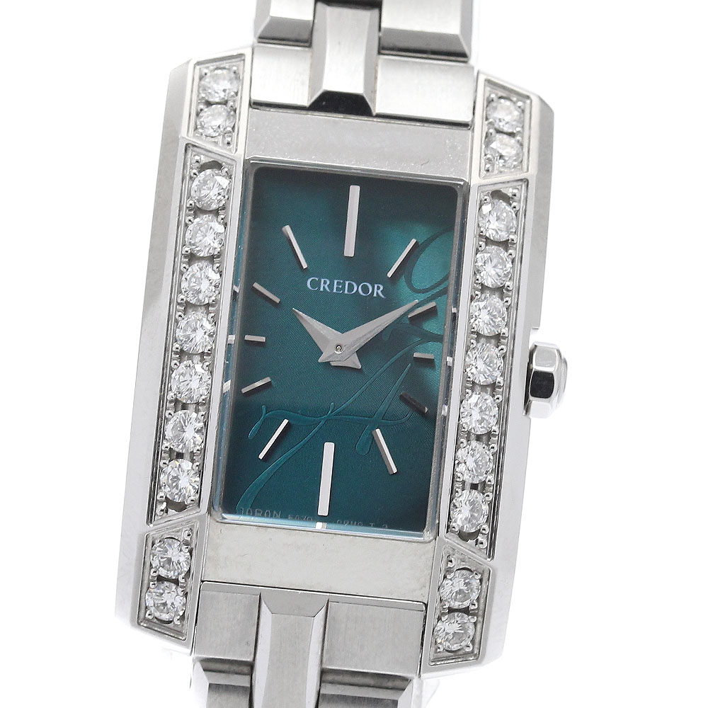 セイコー SEIKO GSWE935/5A70-0AY0 クレドール 交差点 姿勢金剛石 石英 レディース _942818【中古】