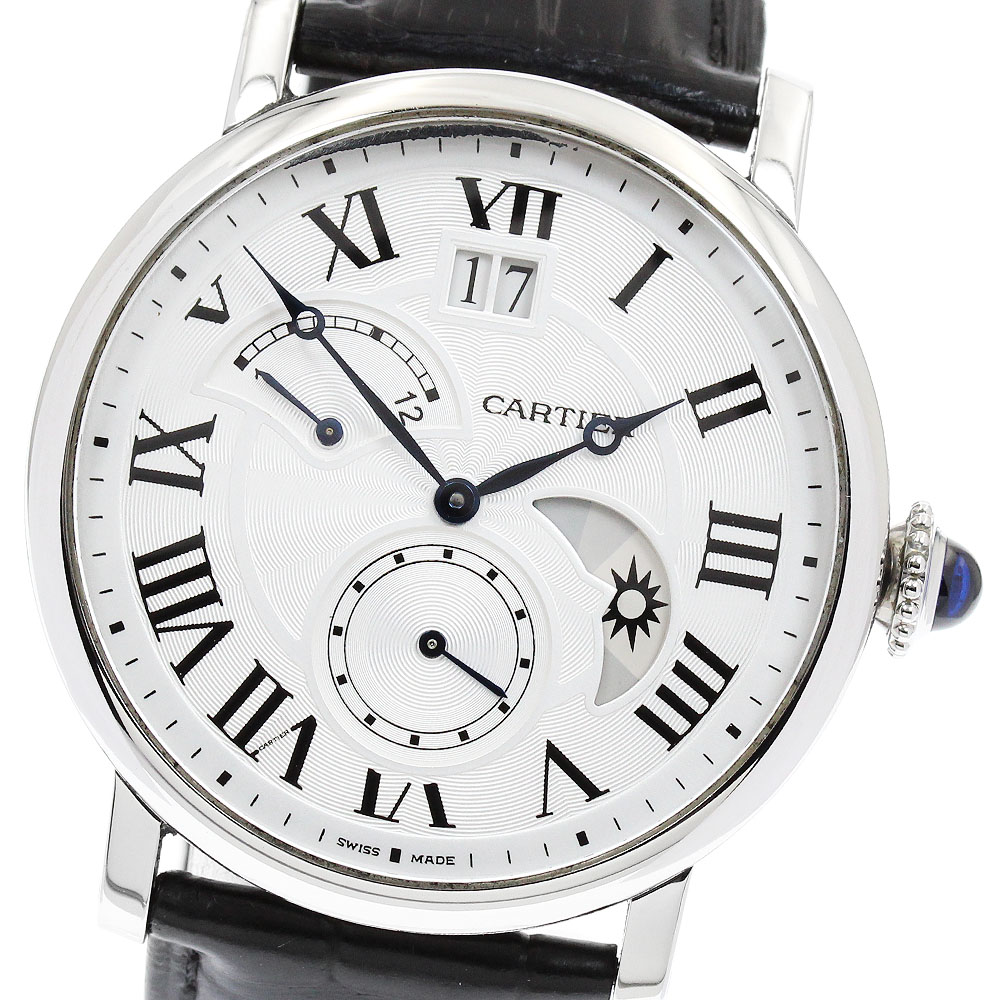 カルティエ CARTIER W1556368 ロトンド ドゥ カルティエ グランドデイト レトログラード 自動巻き メンズ _840346【中古】