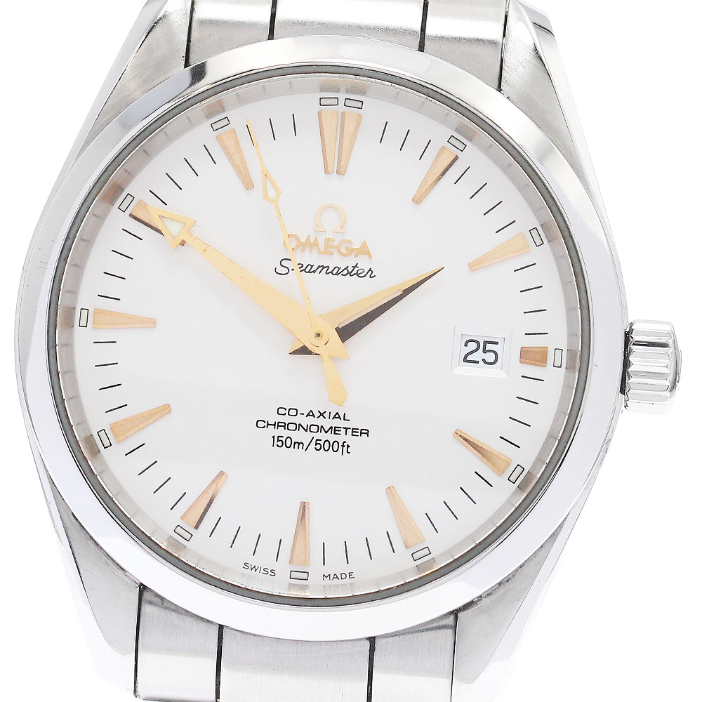 ゼロ OMEGA 2503.34 シーマスター アクアテラ コーアクシャル デイト 自動小銃一巻き メンズ _898751【中古】